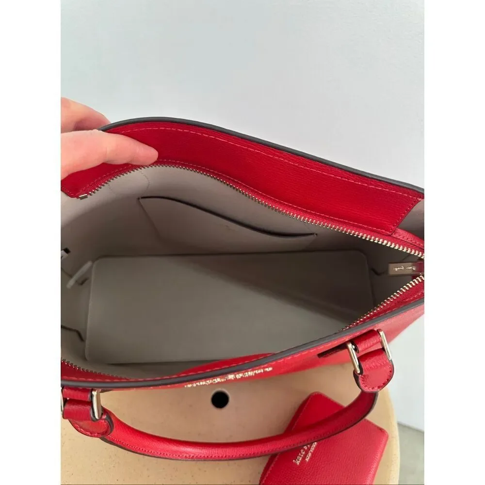 Kate Spade New York Darcy Large Satchel and Refined Grain Small Zip Cardcase in